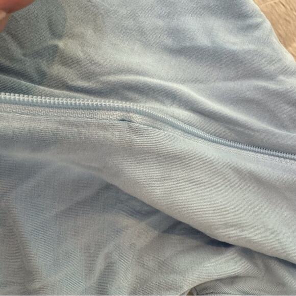Kickee Pants Light Blue Bamboo Zipper Footless Romper - Picture 2 of 5